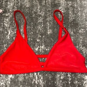 Red bikini top
